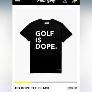 Black Golf is Dope t shirt Brand new, one size small, one size large